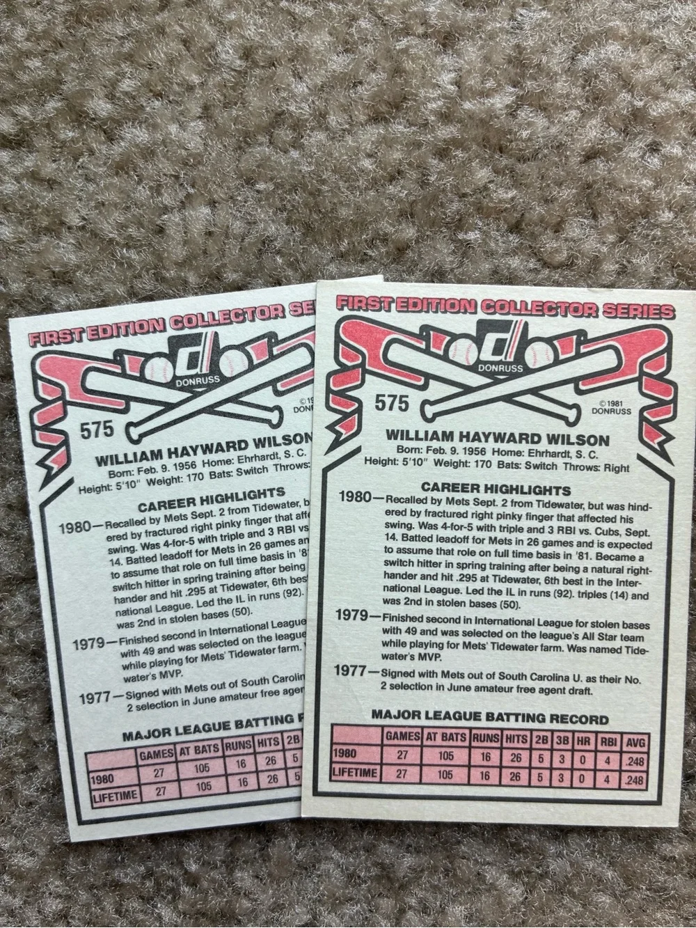 Vintage Baseball Card Lot - 1981 Donruss Complete Set-Raines RC
